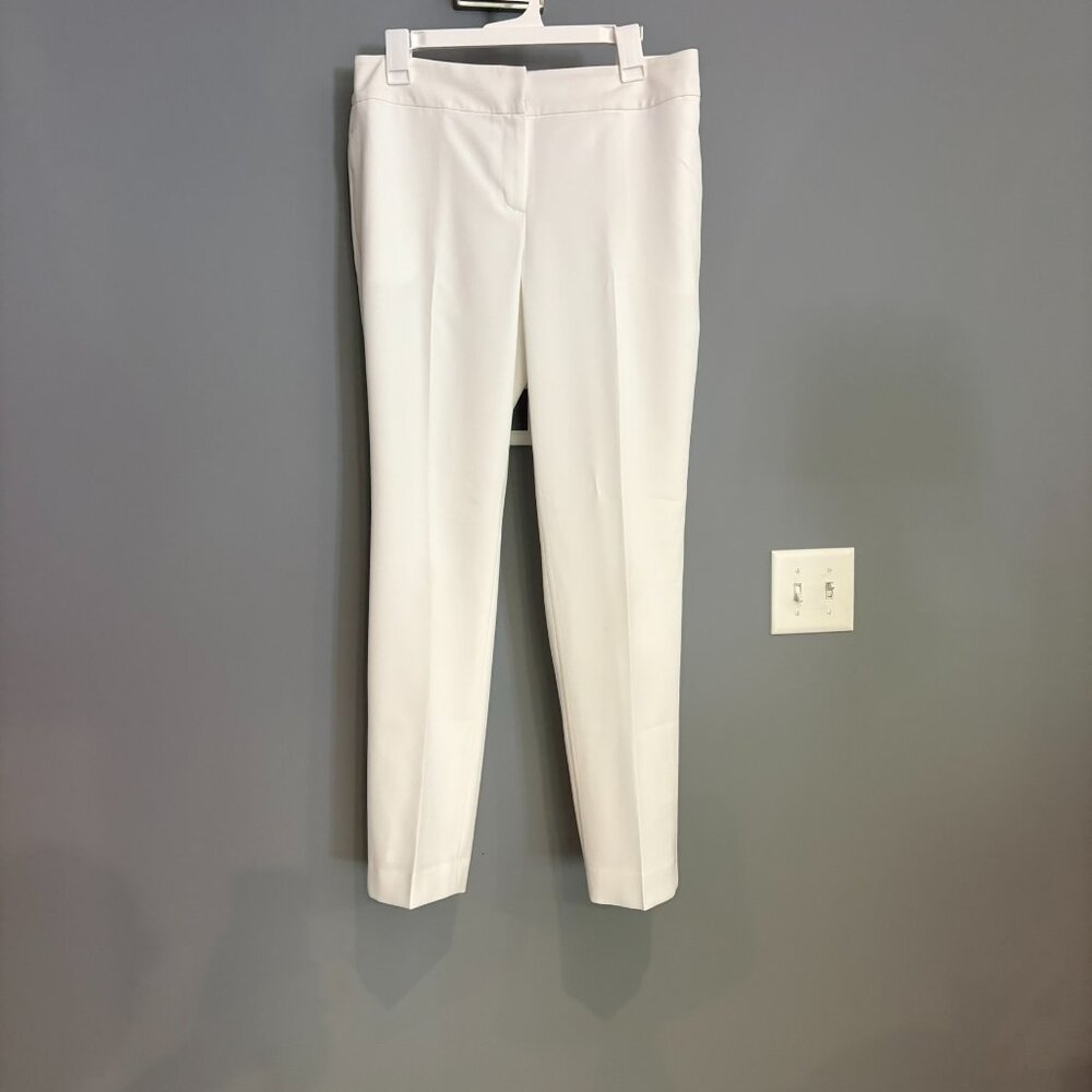 Black Label by Evan-Picone white slacks/trousers, lined,  pockets, size 8 - Picture 3 of 7